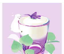紫罗兰风味酸奶鸡尾酒