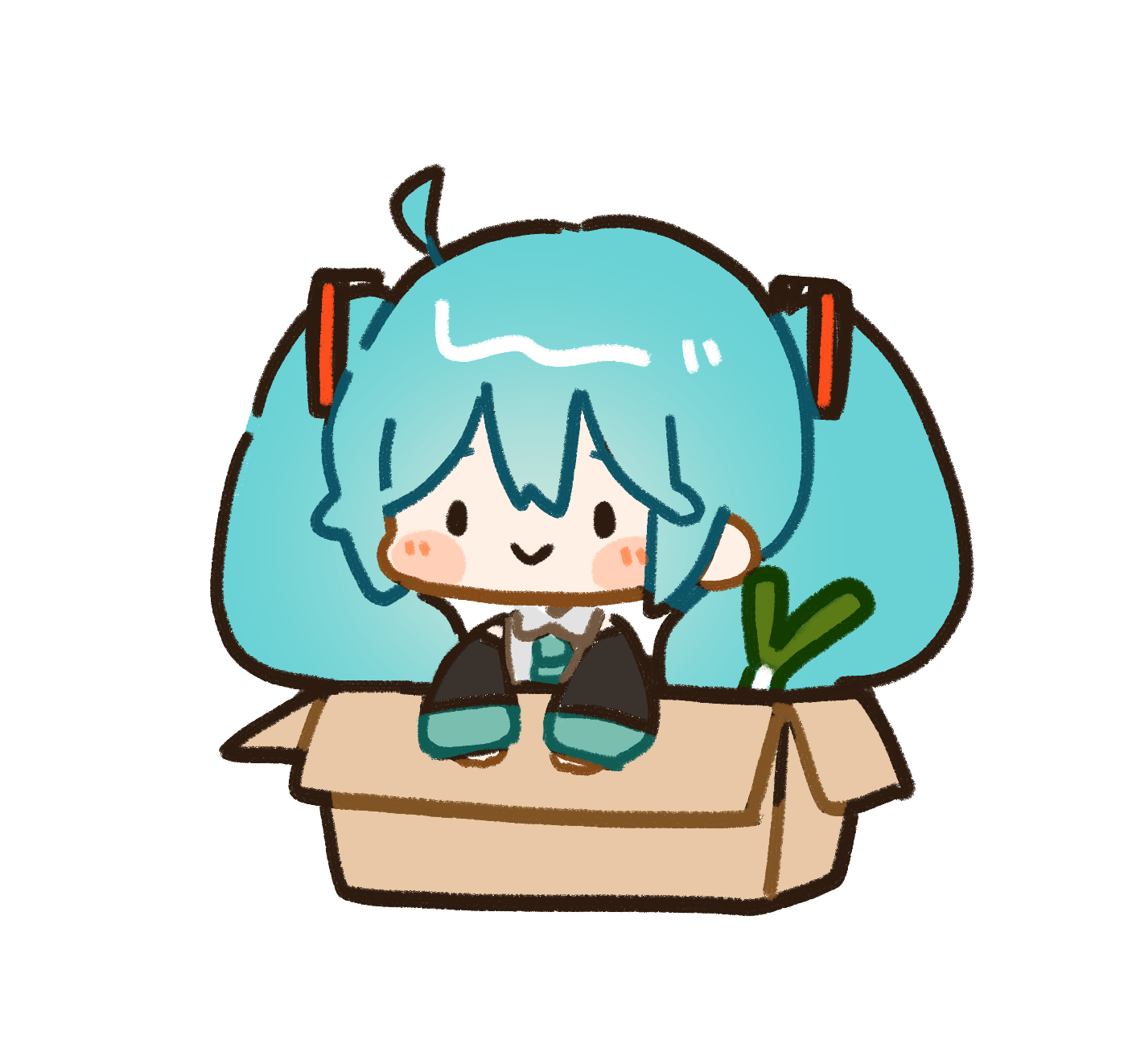 miku~插画图片壁纸