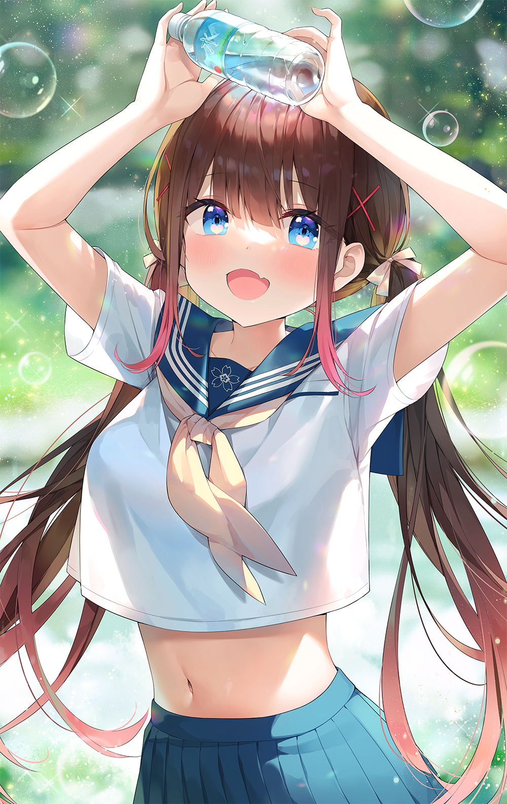 棉花糖她插画图片壁纸