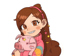 (Commission) Mabel and waddles