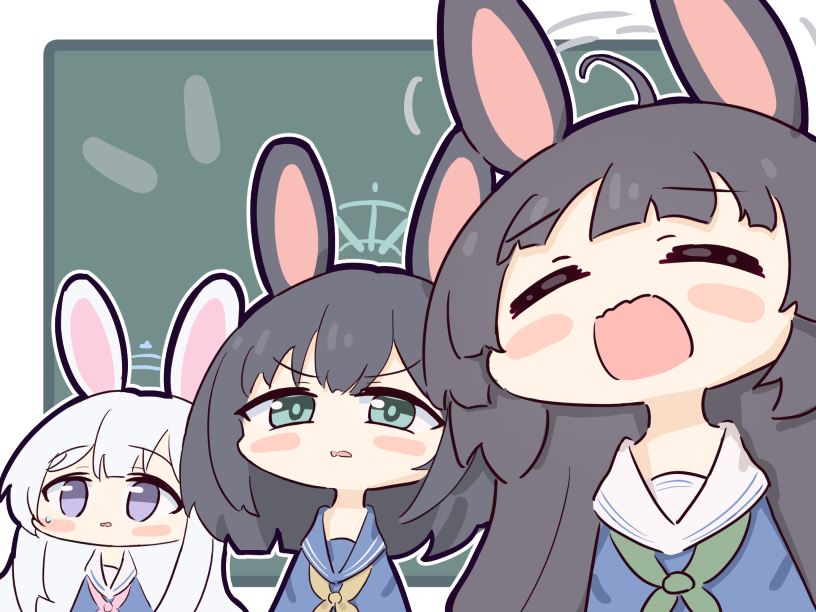 耳朵长出来了的RABBIT小队插画图片壁纸