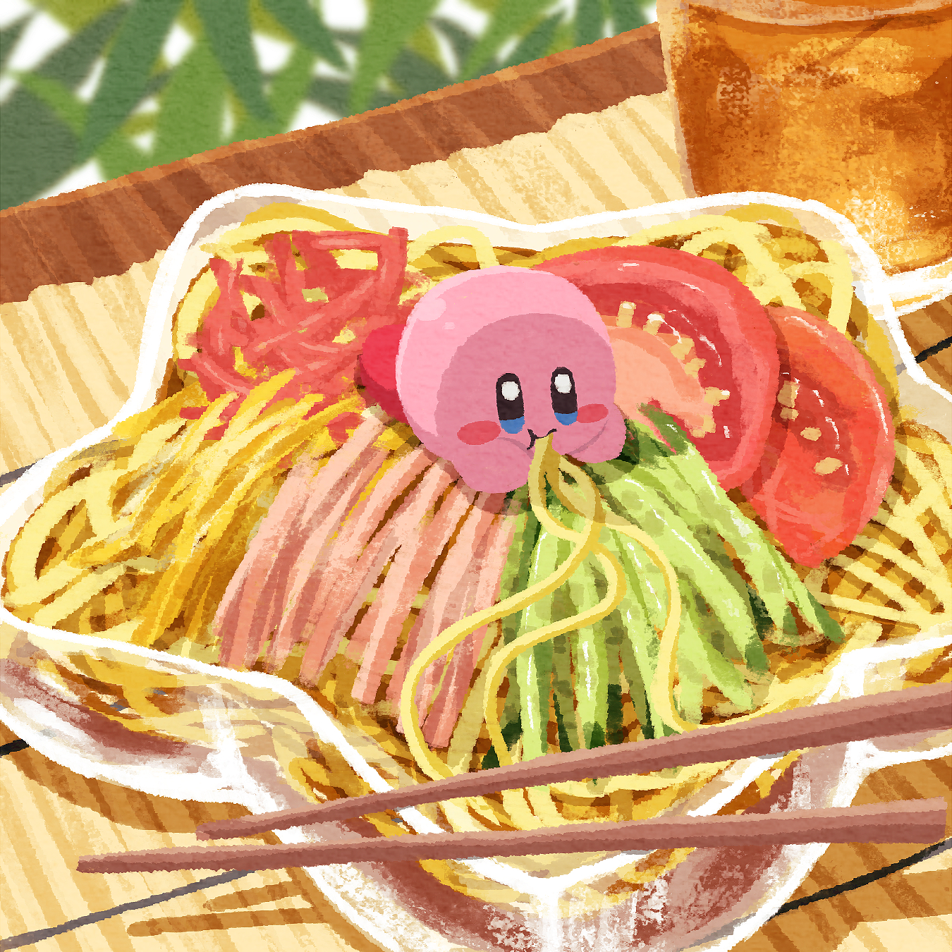 中华冷面插画图片壁纸