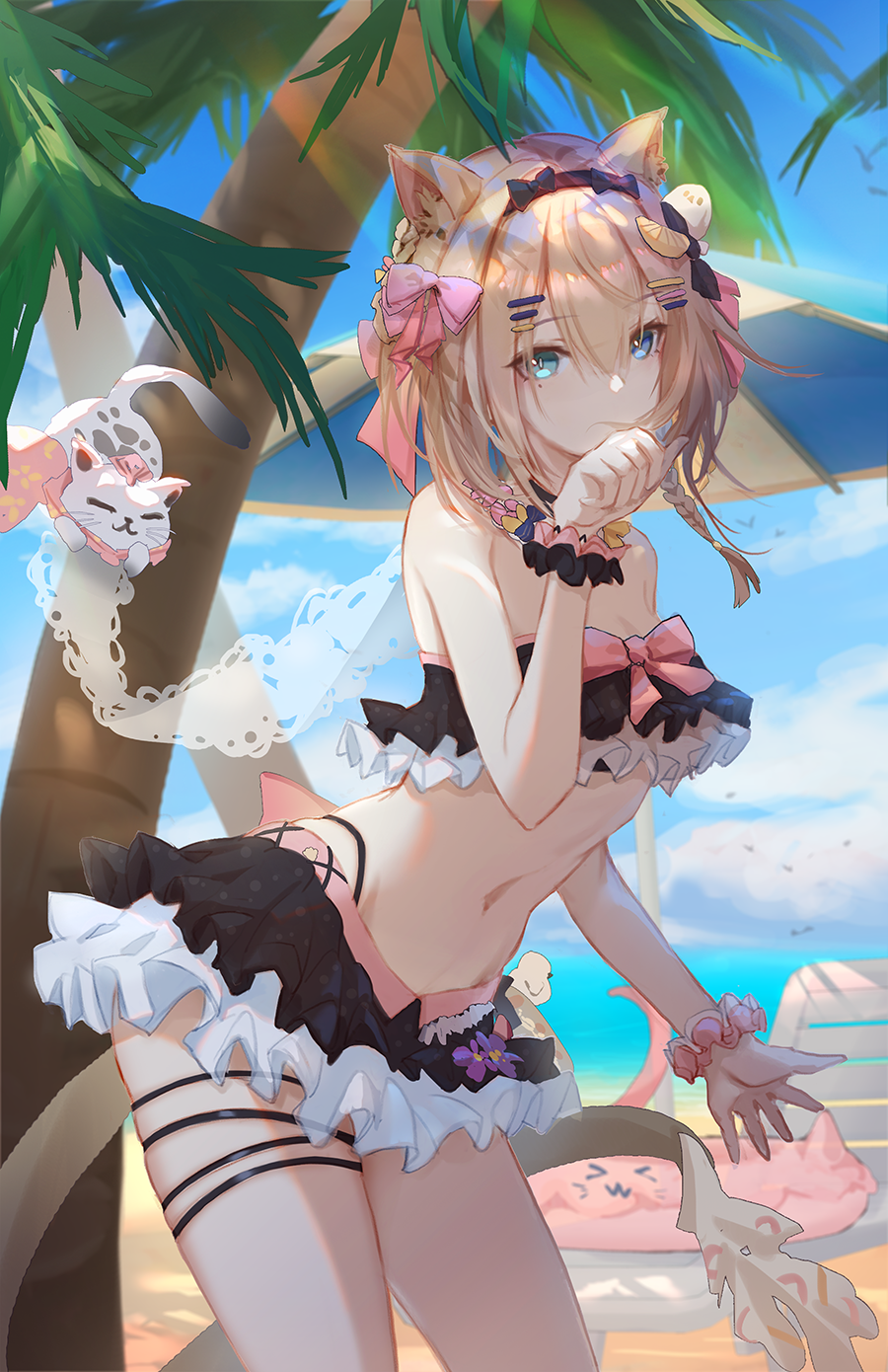 夏活猫猫 帕朵插画图片壁纸