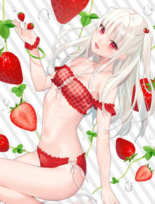 草莓哈钡插画图片壁纸