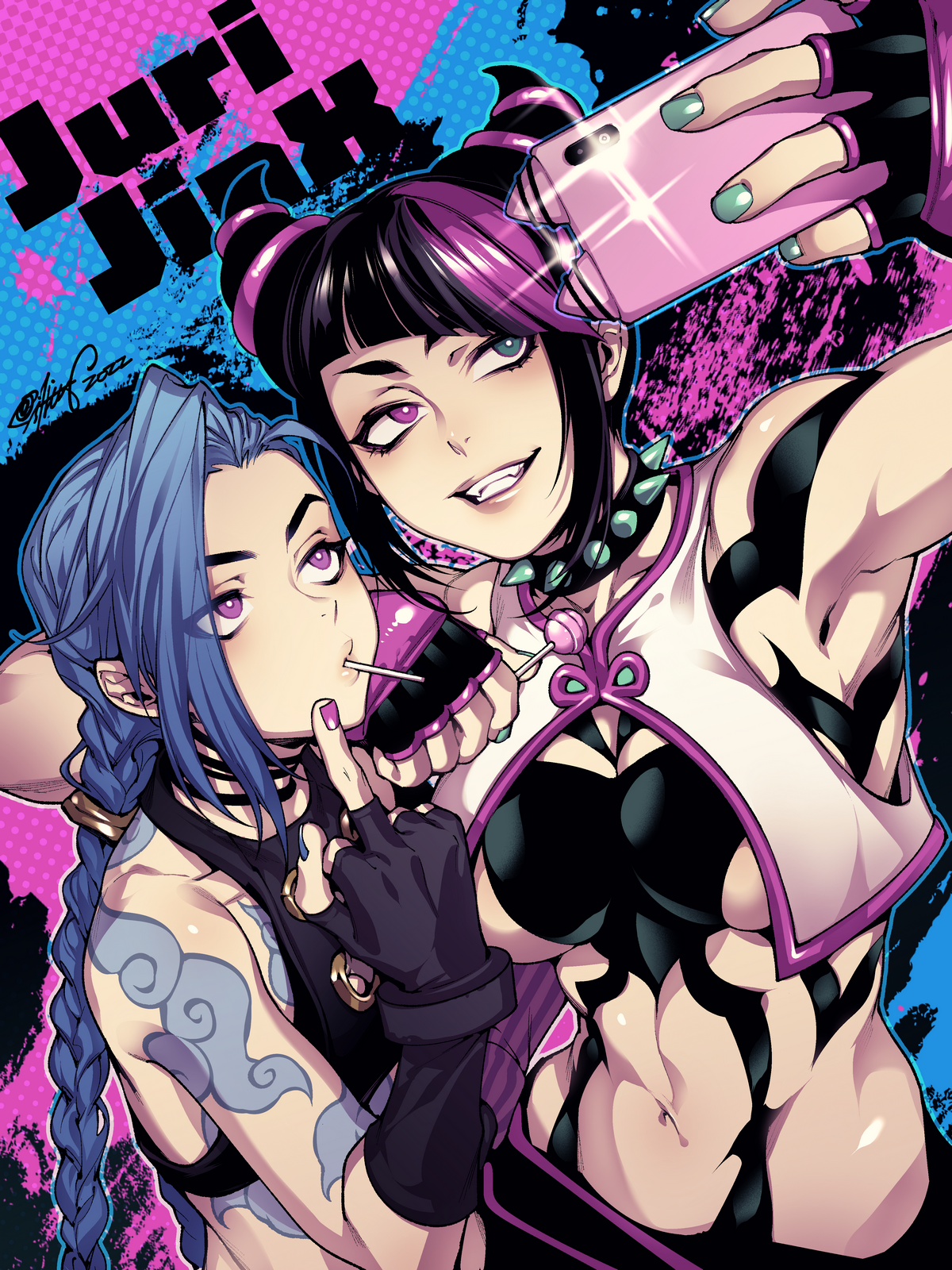 Juri x JinX插画图片壁纸
