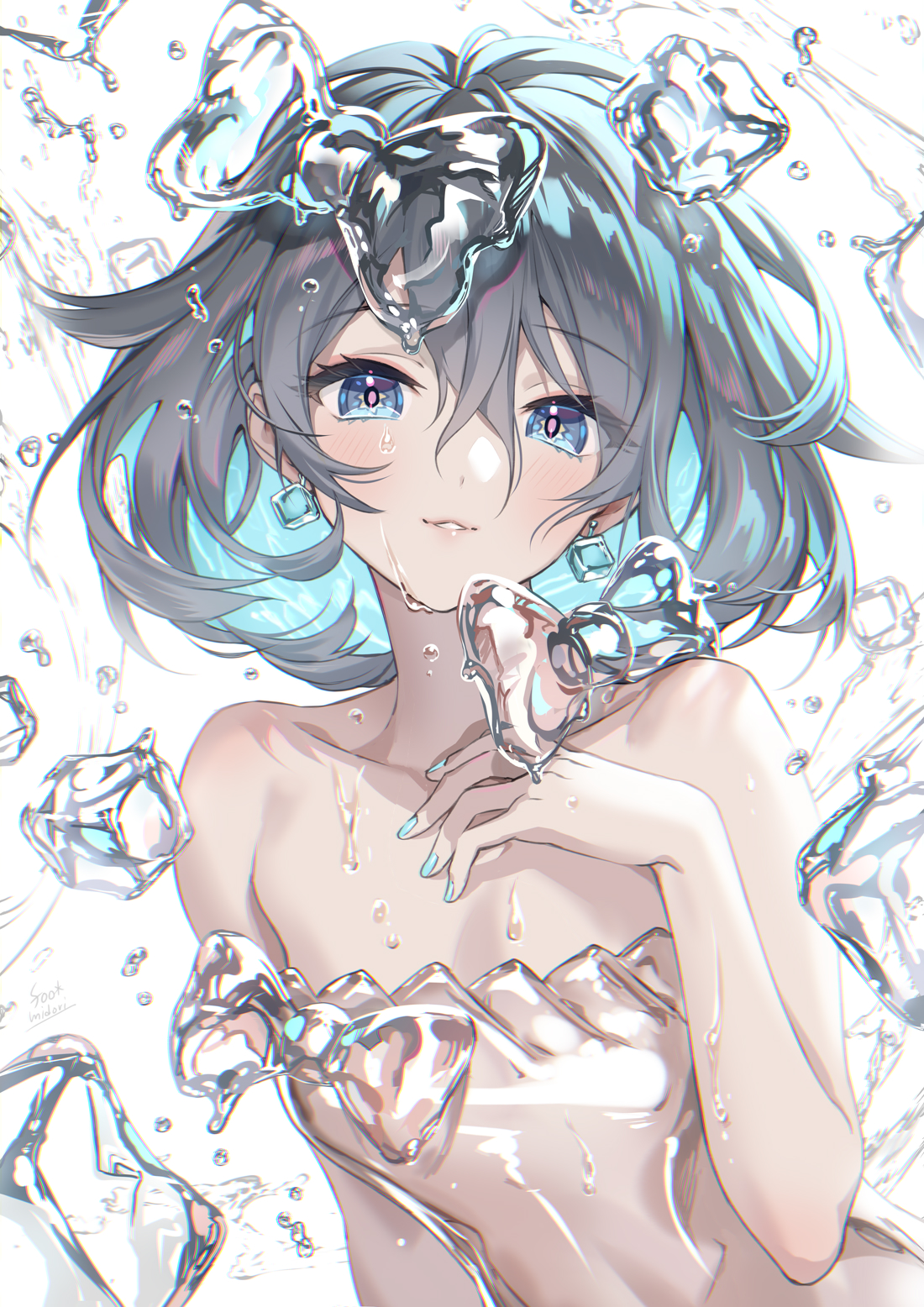 冰丝带插画图片壁纸