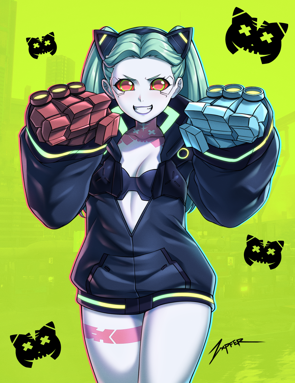 Cat ears cyberware Rebecca!