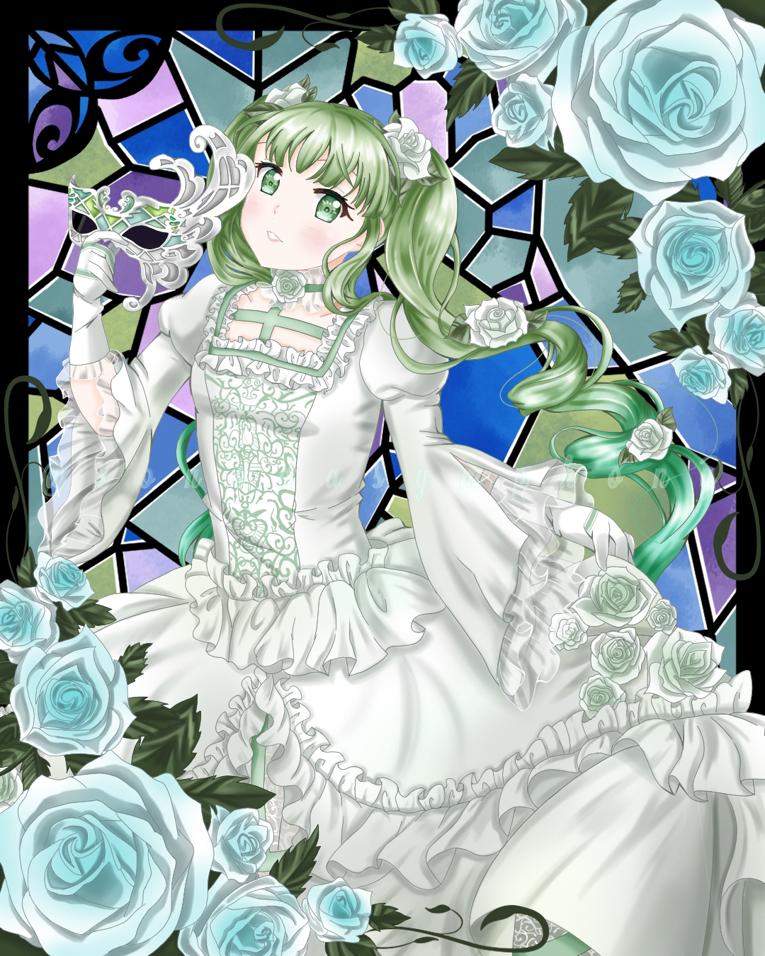 初音未来：罗莎·比安卡×罗莎·诺特插画图片壁纸