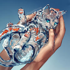 Cats are Liquid插画图片壁纸