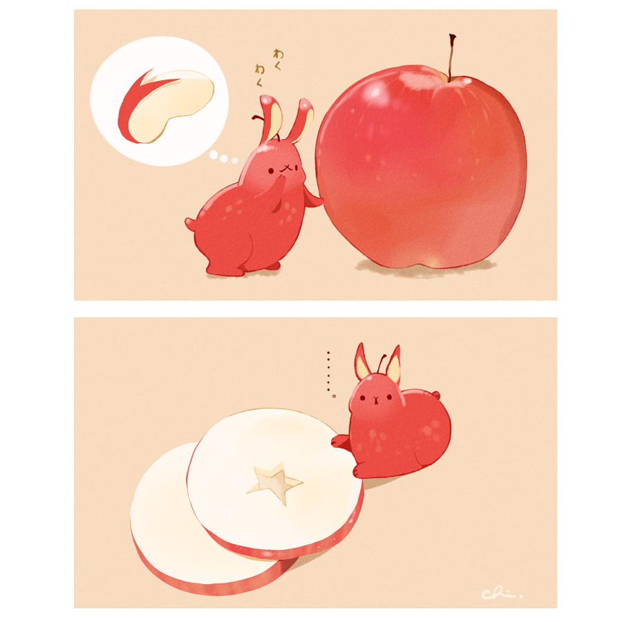 苹果兔和苹果-原创りんごうさぎ