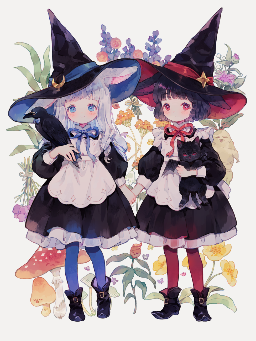 兔女巫插画图片壁纸