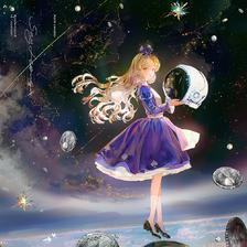 Alice in Space插画图片壁纸