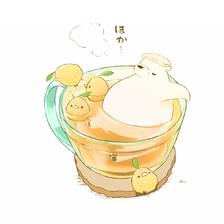 柚子奶茶插画图片壁纸