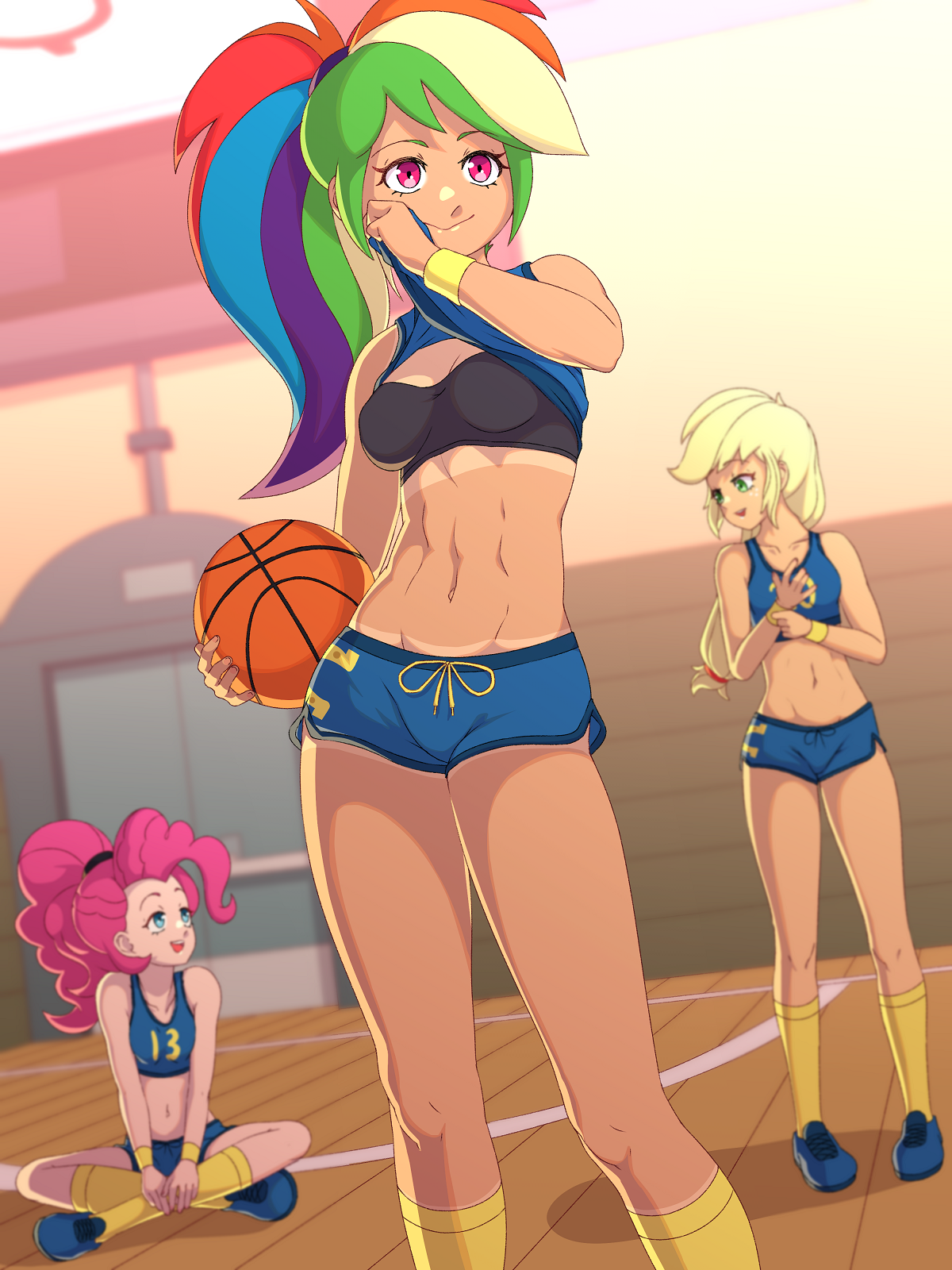 Rainbow Dash basketball