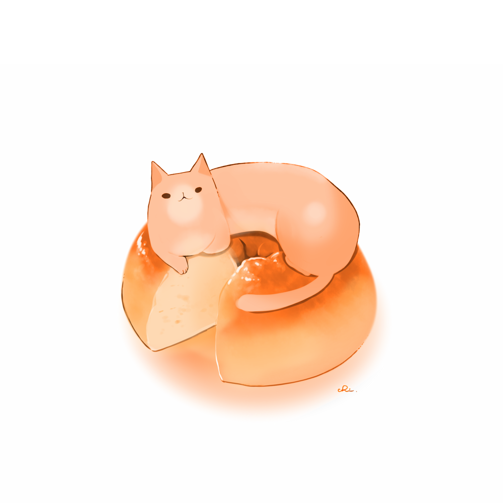 百吉饼猫插画图片壁纸