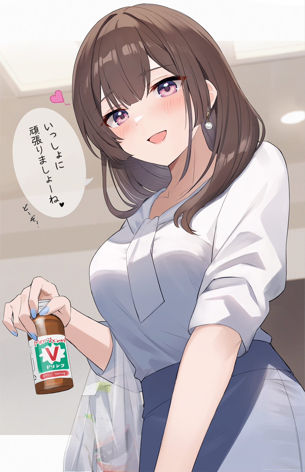 “前辈，明天是平安夜，还要加班吗？”插画图片壁纸