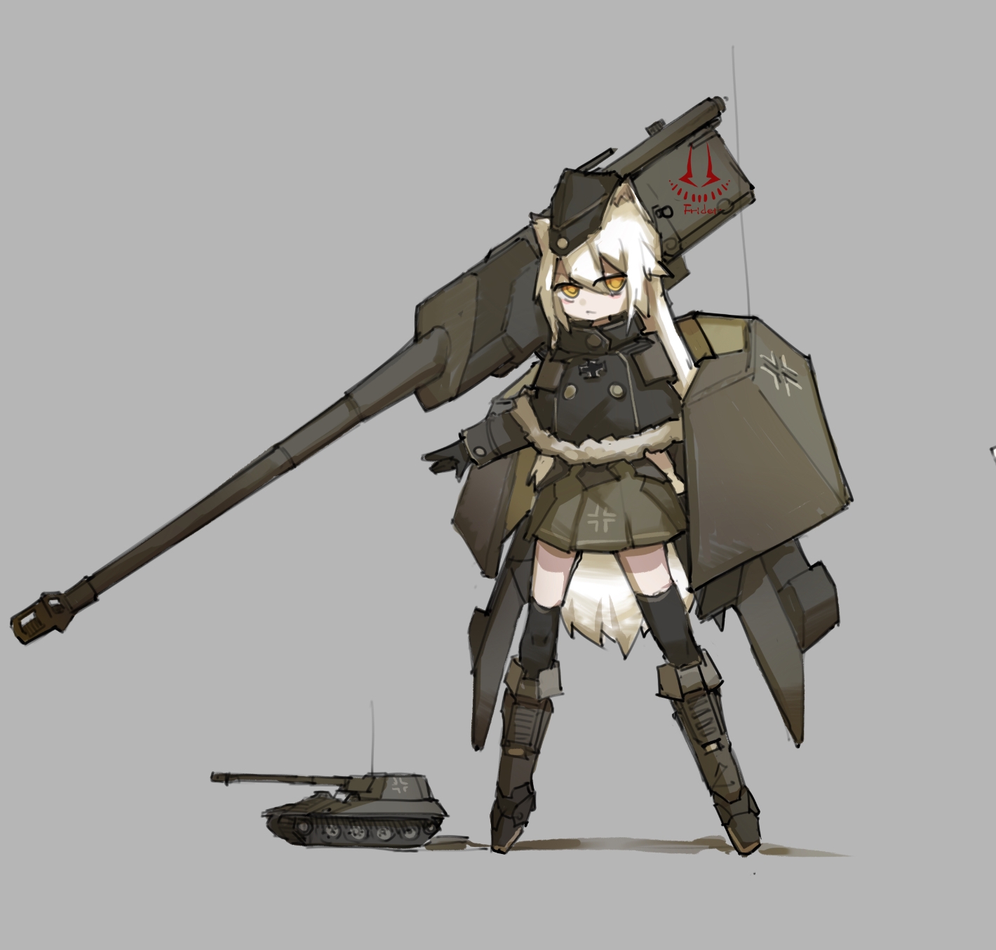 斯太尔武器运载车插画图片壁纸