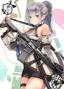 白银诺尔×KAC SR-15MOD2插画图片壁纸