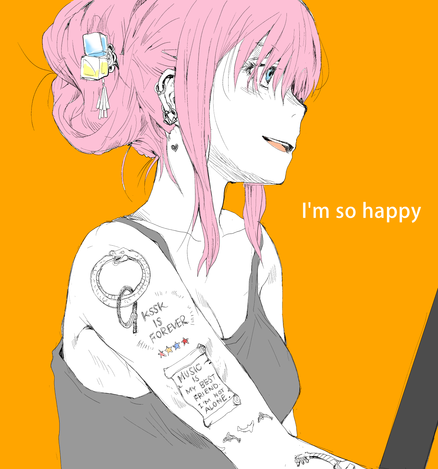 I'm so HAPPY!插画图片壁纸