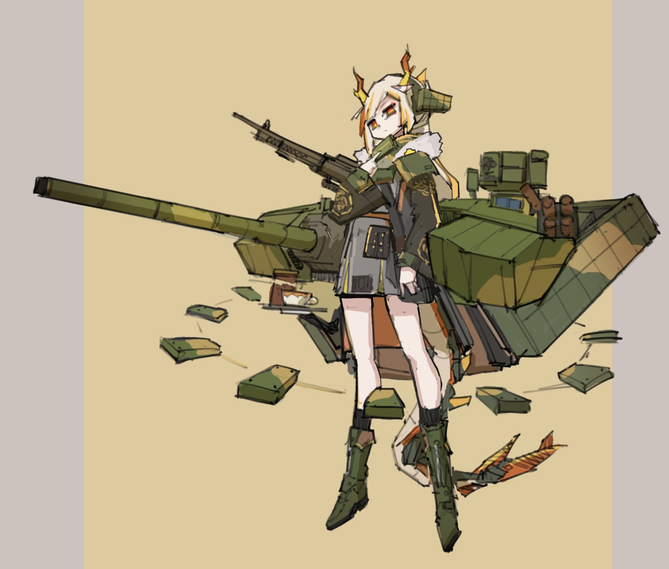 ZTZ99III插画图片壁纸