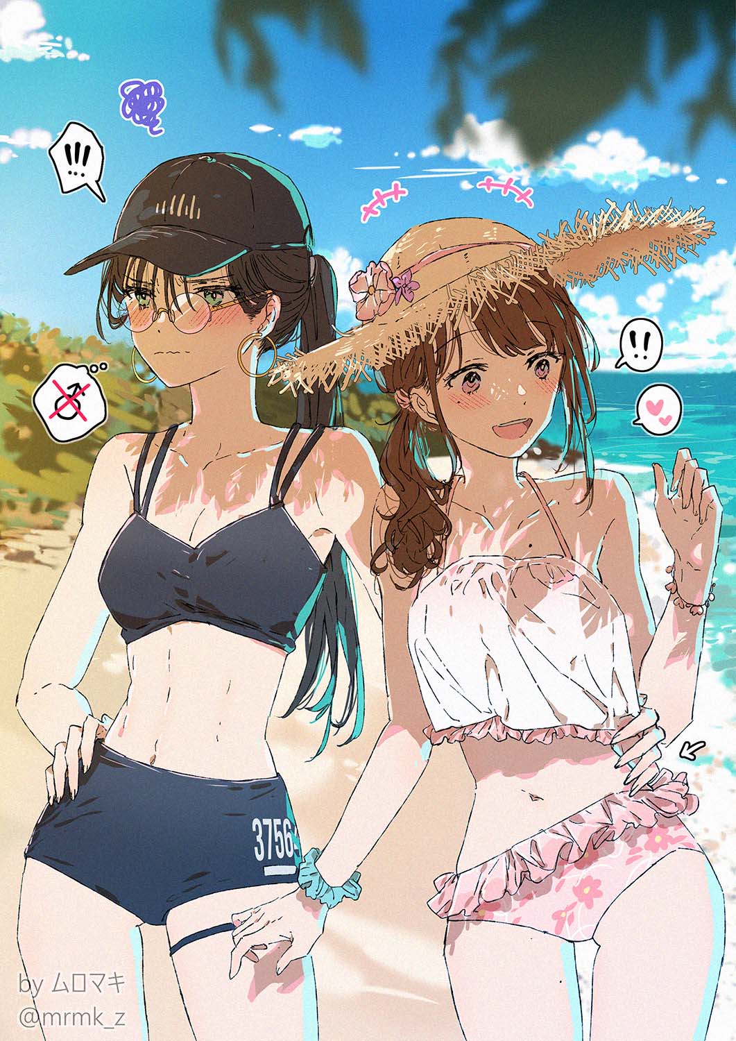 沙滩约会-原创泳装