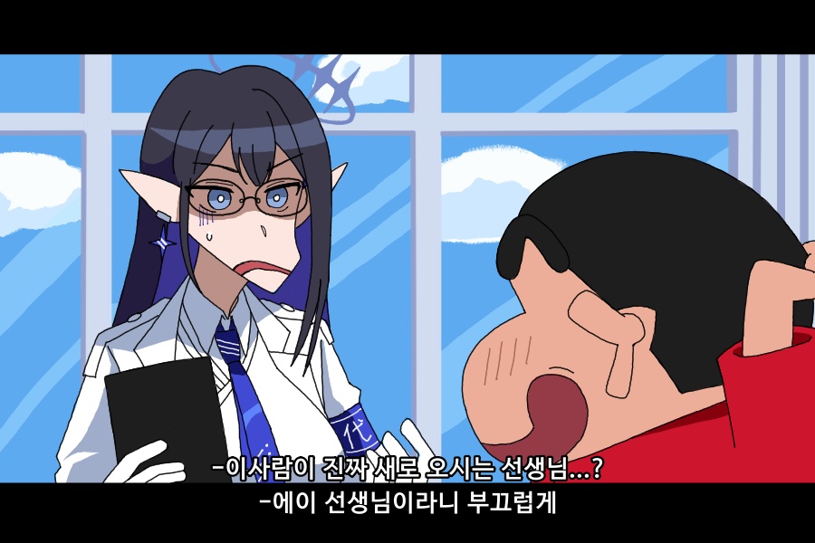 짱구 X 블루아카이브头像同人高清图