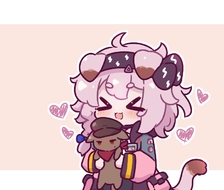 Susie and her pet cat "Red"
