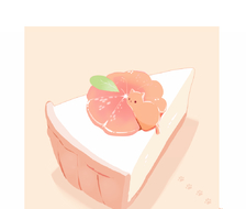 橘子猫蛋糕-原创美味的食物