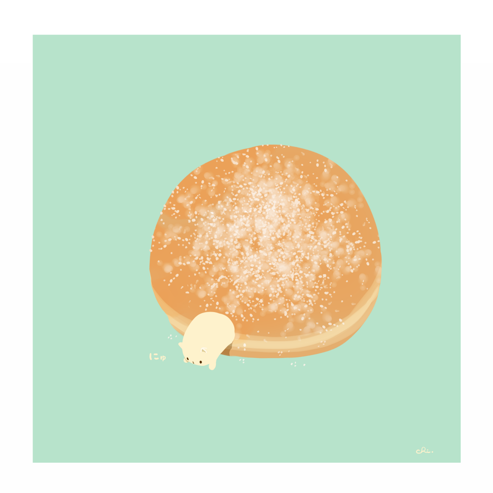 奶油甜甜圈插画图片壁纸
