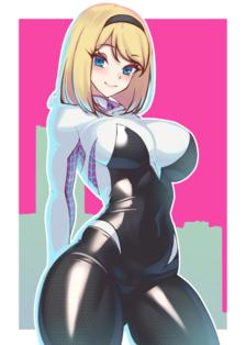 Spidergwen插画图片壁纸