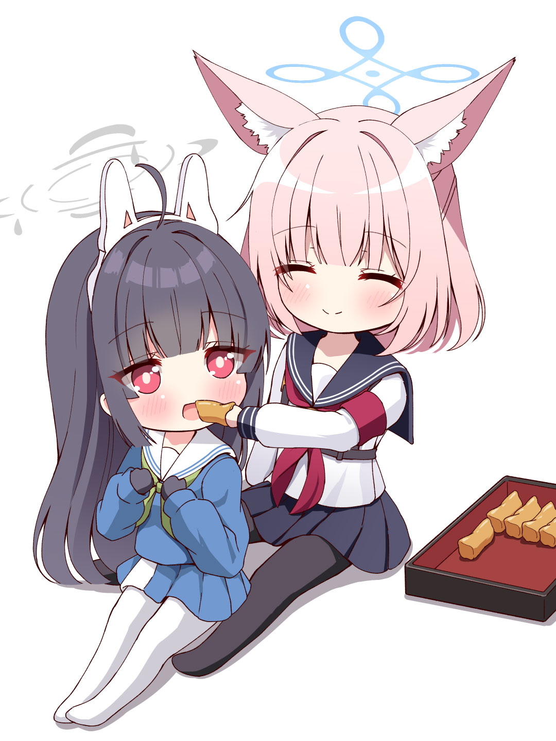 ニコに餌付けされるミユ