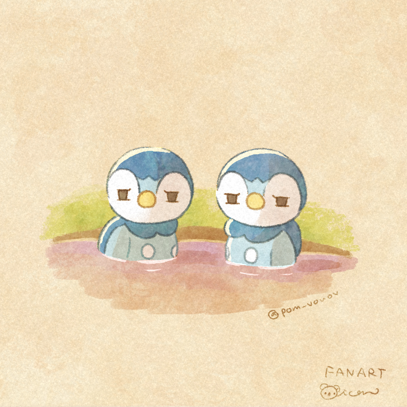 例のポッチャマ插画图片壁纸