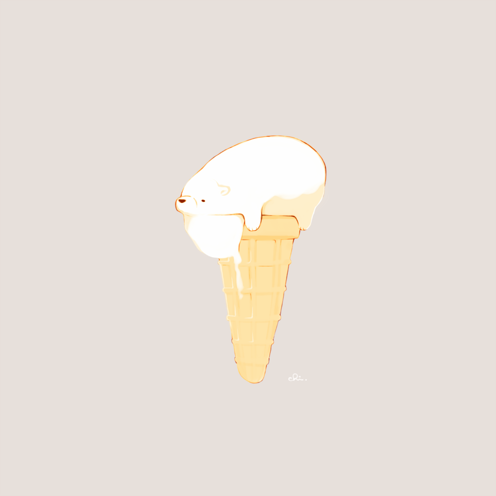 白熊冰淇淋插画图片壁纸