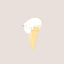 白熊冰淇淋插画图片壁纸