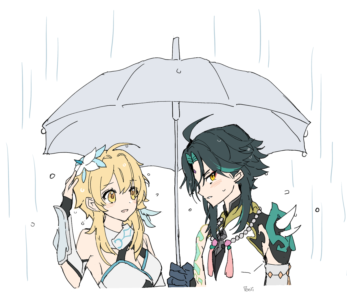 genshin log ☔-原神魈蛍