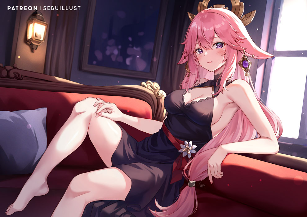 八重神子（礼服）插画图片壁纸