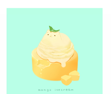 芒果冰淇淋和芒果布丁
