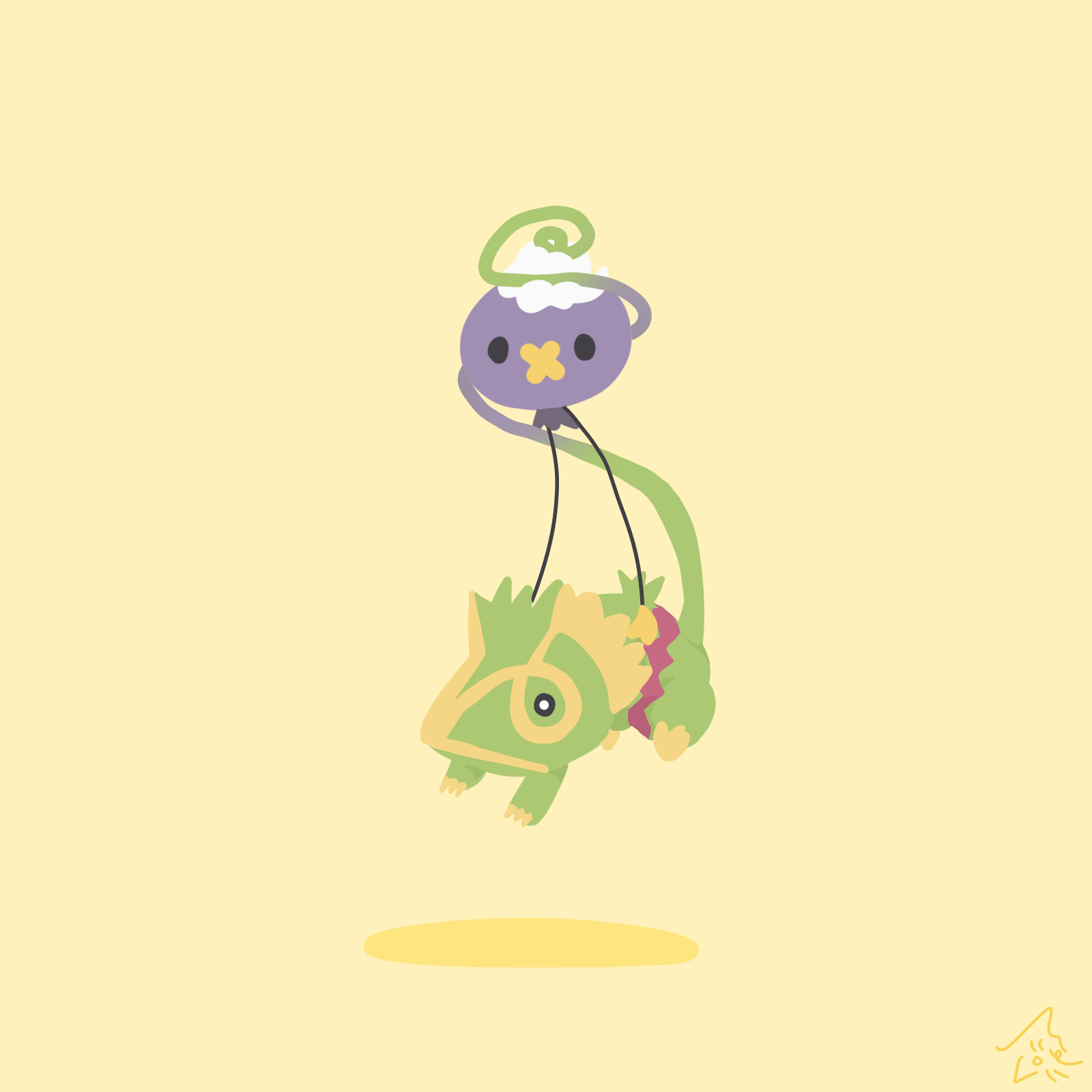 フワンテがいろんなポケモンを持ち上げるだけ　26（ラスト！）插画图片壁纸
