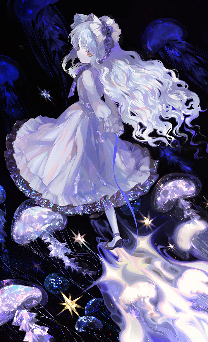 jellyfish插画图片壁纸