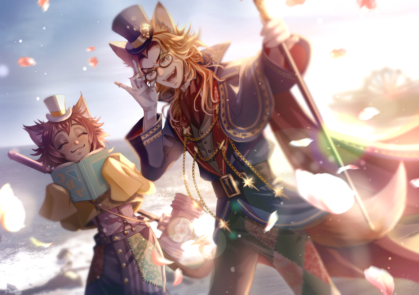 薔薇色の夢の先へ插画图片壁纸