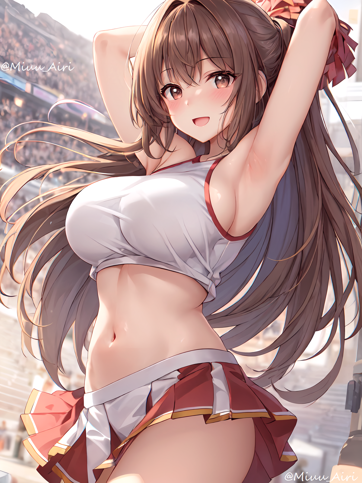 黑发姐姐（拉拉队）插画图片壁纸