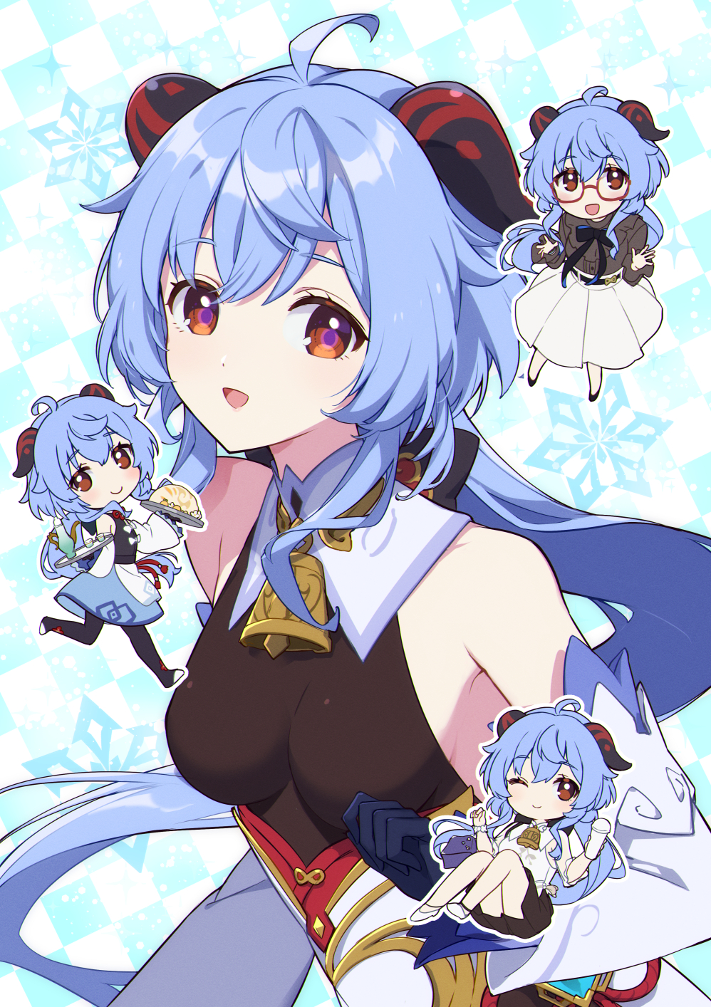 甘雨ちゃんお誕生日插画图片壁纸