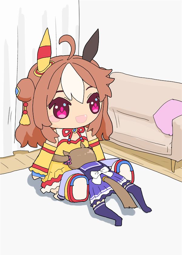 土吉和里基插画图片壁纸