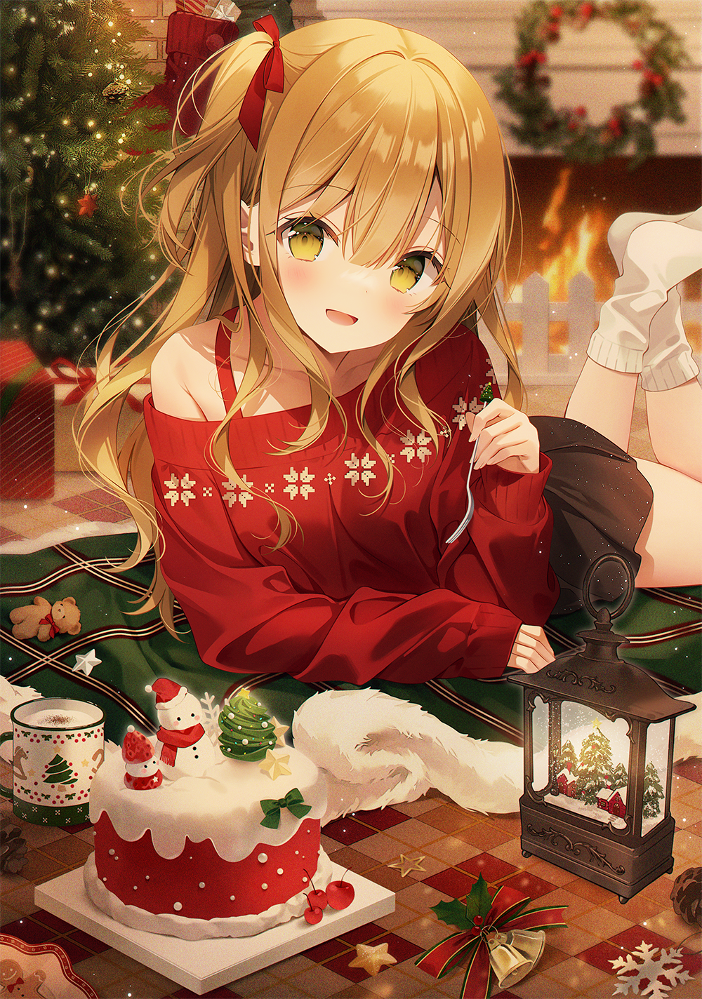 Merry christmas插画图片壁纸