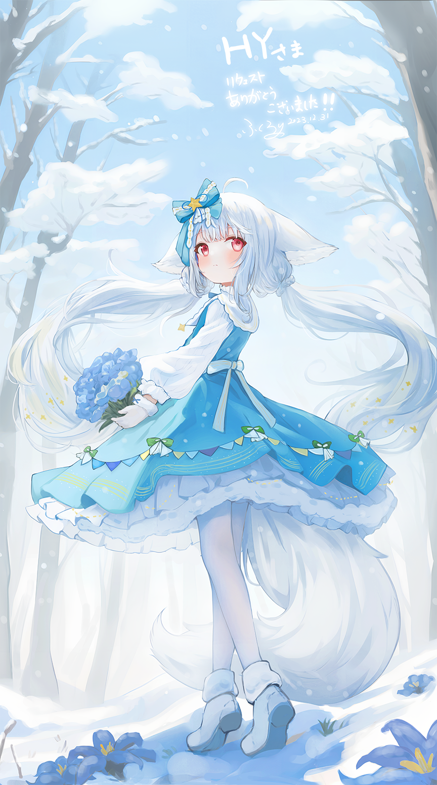 在雪中