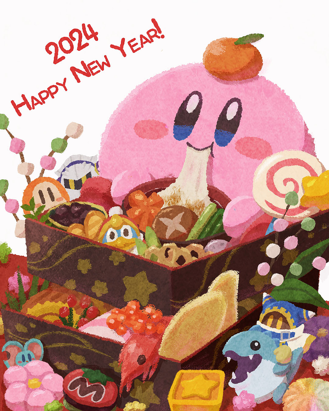 謹賀新年插画图片壁纸
