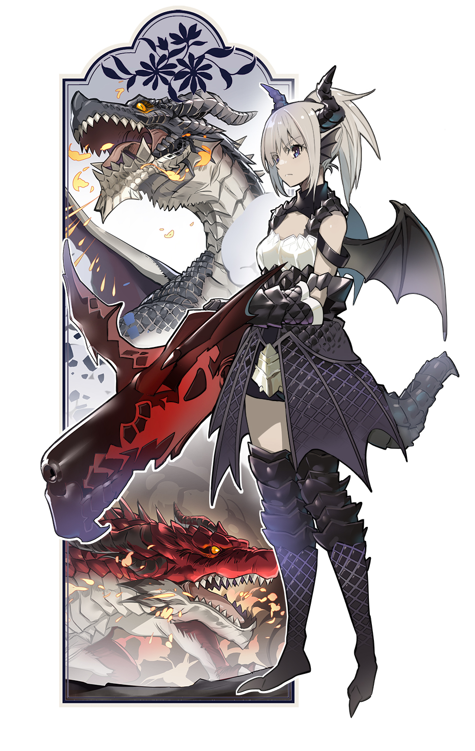 黒龍赤龍-怪物猎人ブーツ