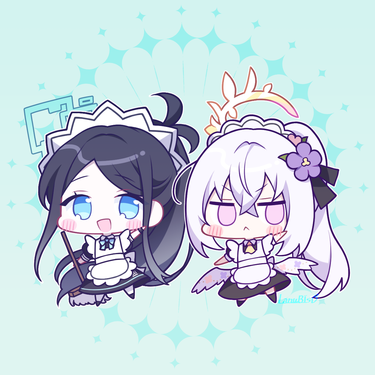 小女仆们！插画图片壁纸