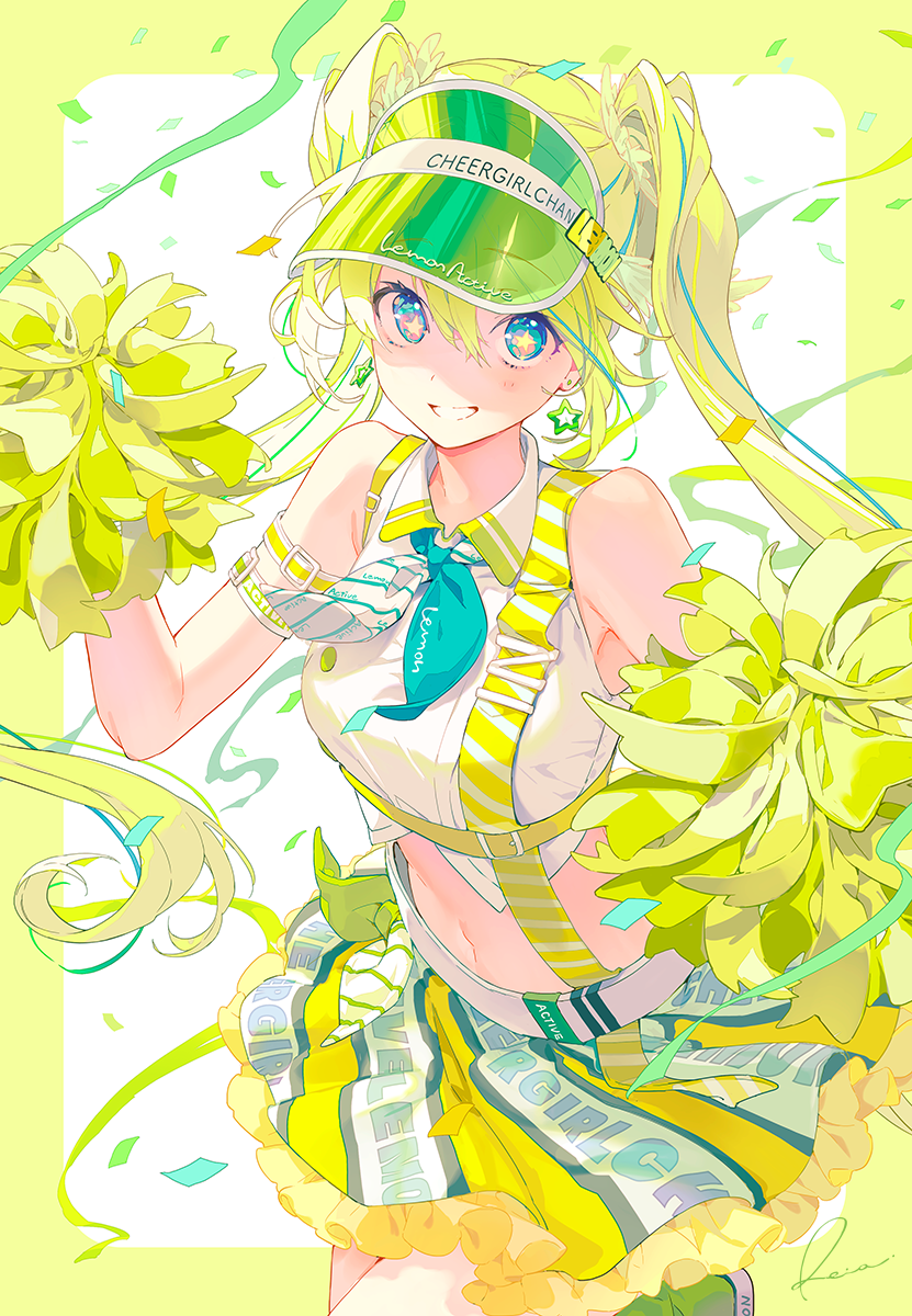  ACTIVE LEMON CHEERGIRL 插画图片壁纸