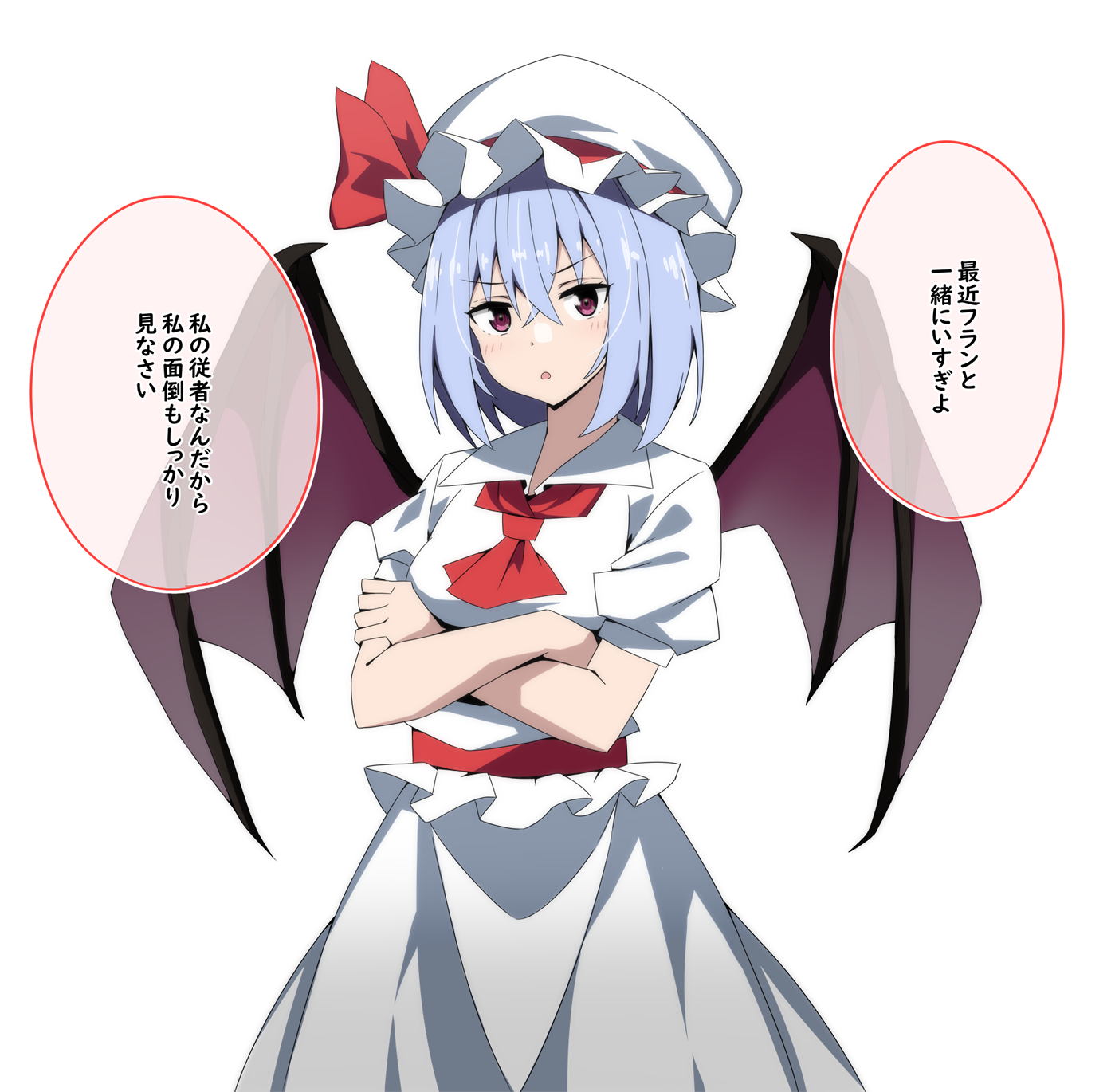 やきもちを焼いた時のレミリアとフラン插画图片壁纸